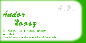 andor moosz business card